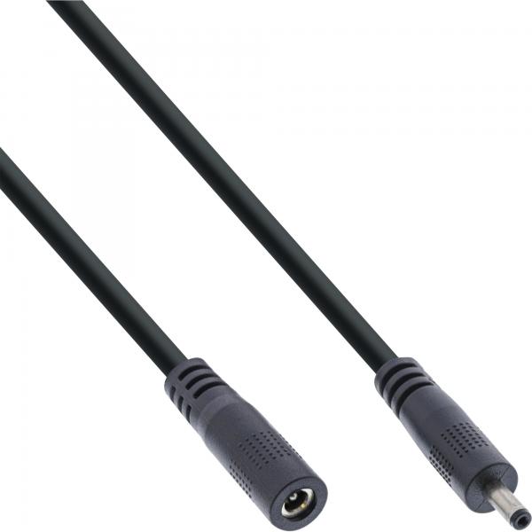Cavo Prolunga Cc Inline - Spina/presa Cc 3,5x1,35 Mm - Awg 18 - Nero 2 M