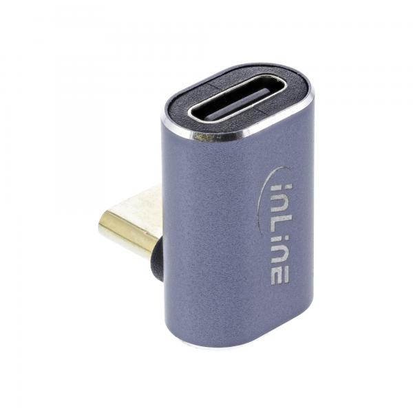 Adattatore Inline Usb4 - Spina/presa UsB-C Angolata Su/giù - Alluminio