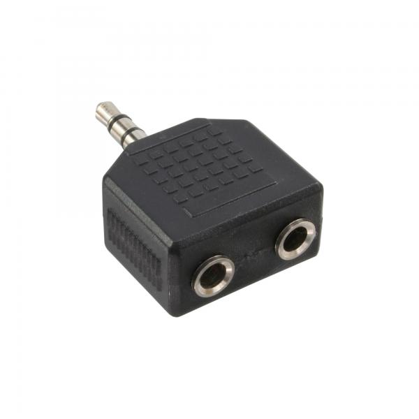 Adattatore Audio Inline: Spina Jack Da 3,5 Mm A 2 Prese Jack Da 3,5 Mm - Stereo