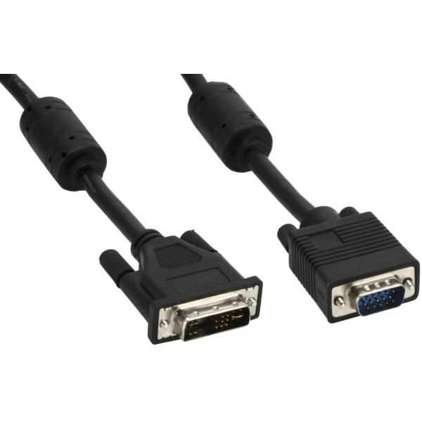 Cavo Inline DvI-A - Analogico 12+5 Maschio A 15 Pin Hd Maschio Vga - 5 M