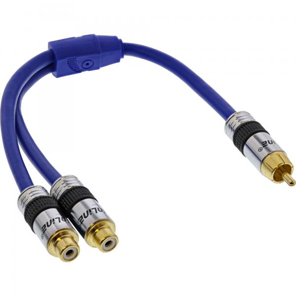 Cavo Rca A Y Inline - Premium - 1x Spina Rca A 2x Prese Rca - 0,25 M