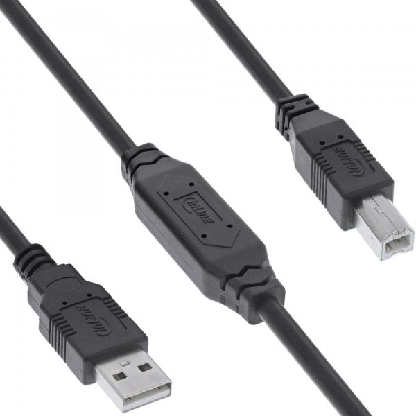 Cavo Attivo Inline Usb 2.0 - Da UsB-A Maschio A UsB-B Maschio - 10 M