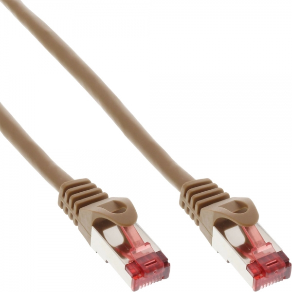 Cavo Patch Inline - S/ftp (pimf) - Cat.6 - 250 Mhz - Pvc - Rame - Marrone - 0,25 M