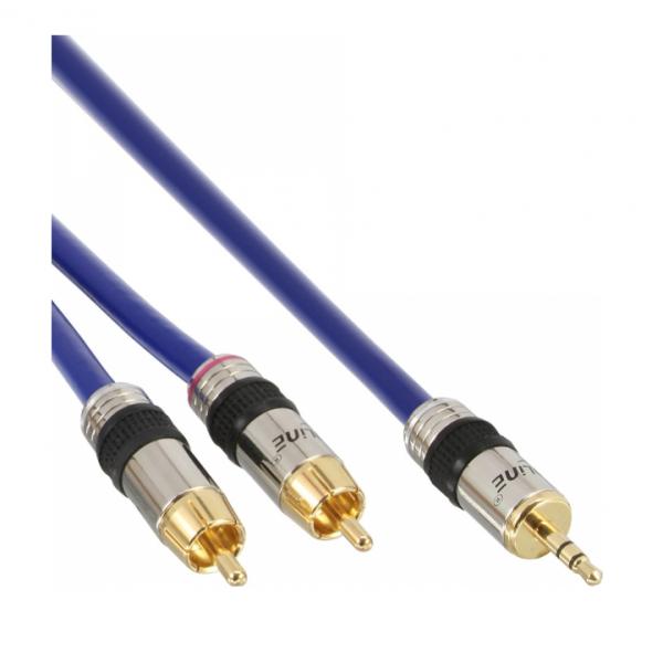 Cavo Rca/jack Inline - Premium - 2 Connettori Rca Su Jack Da 3,5 Mm - 7 M