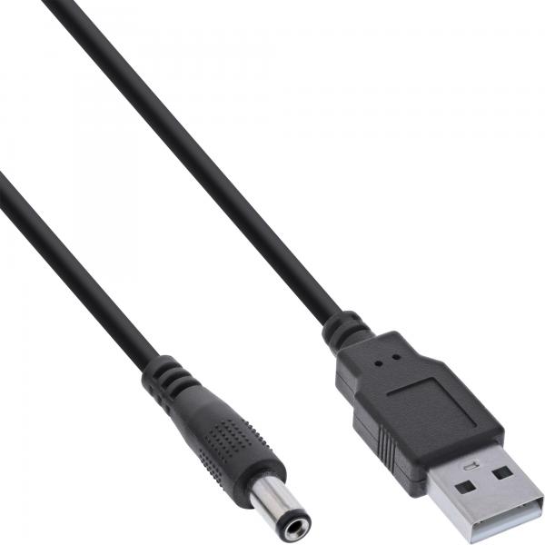 Cavo Adattatore Di Alimentazione Cc Usb Inline - Da Spina Usb A A Spina Cilindrica Cc Da 5,5 X 2,50 Mm - sc