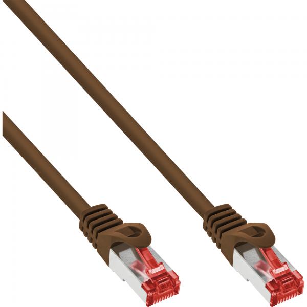 Cavo Patch Inline - S/ftp (pimf) - Cat.6 - 250 Mhz - Pvc - Rame - Marrone - 0,3 M