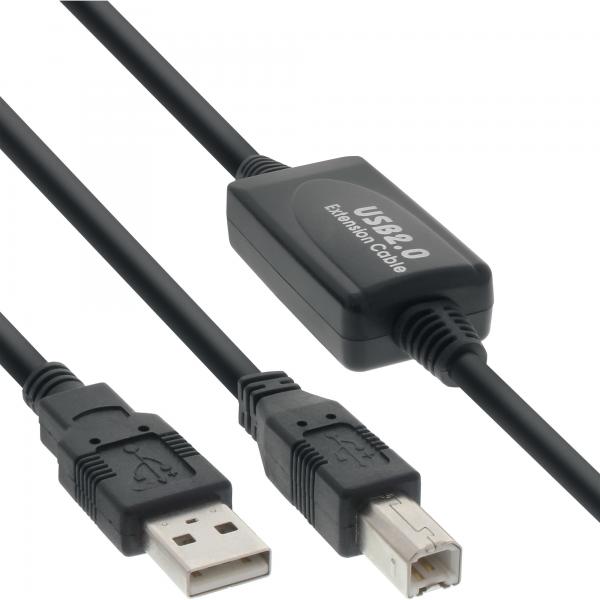 Cavo Usb 2.0 Inline - Attivo Con Amplificazione Del Segnale "ripetitore" - Da A A B - 10 M