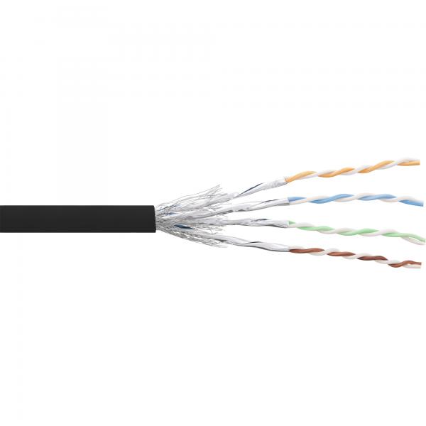 Cavo Patch Inline Cat.6 S/ftp (pimf) - Nero - Awg27 - Pvc - Cu - 100 M