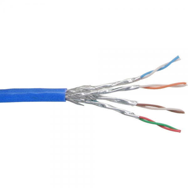 Cavo Patch Inline Cat.6 S/ftp (pimf) - Blu - Awg27 - Pvc - Cu - 100 M
