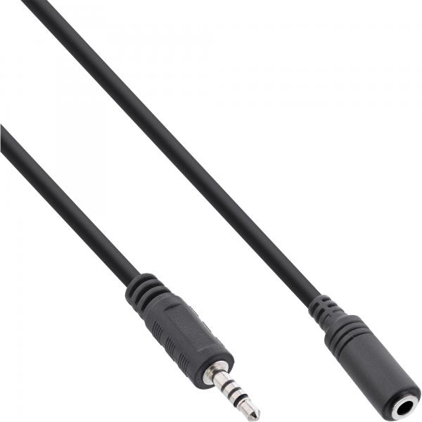 Cavo Adattatore Jack Inline A 4 Pin. Spina Da 2,5 Mm -> 4pol. Jack Da 3,5 Mm - 0,2 M