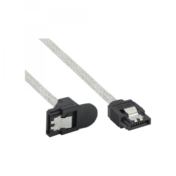 Cavo Inline Sata 6gb/s Rotondo - Con Linguetta - Angolato - 0,5 M
