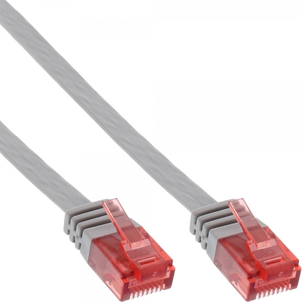 Cavo Patch Piatto Inline - U/utp - Cat.6 - Grigio - 7m