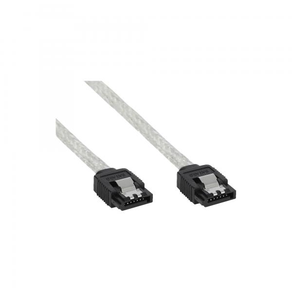 Cavo Inline Sata 6gb/s Rotondo - Con Linguetta - 0,5 M