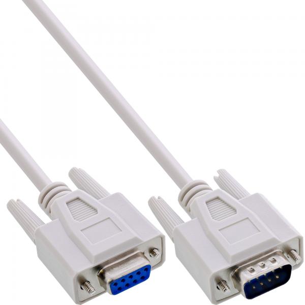 Inline Serielle Verlängerung - 9pol Stecker / Buchse - Vergossen - 1:1 Belegt - 3m