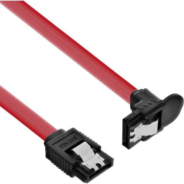 Cavo Inline Sata 6gb/s - Con Linguetta - Angolato - 0,75 M
