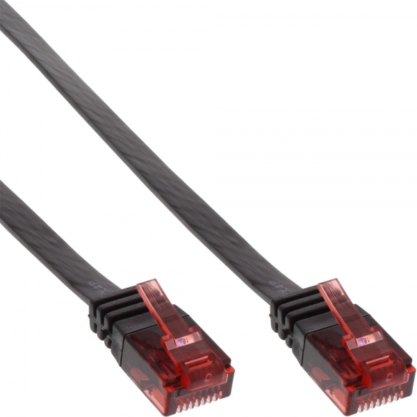 Cavo Patch Piatto Inline - U/utp - Cat.6 - Nero - 5 M