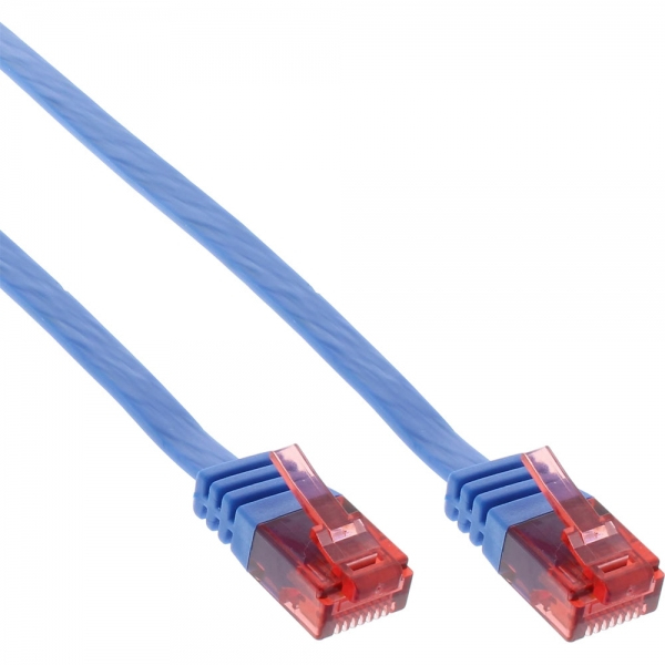 Cavo Patch Piatto Inline - U/utp - Cat.6 - Blu - 7m