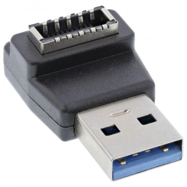 Adattatore Usb 3.2 Inline: Da UsB-A Maschio A UsB-E Interno Femmina Sul Pannello Frontale
