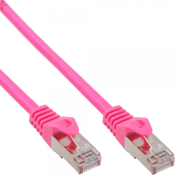 Cavo Patch Inline - Sf/utp - Cat.5e - Rosa - 0,25 M