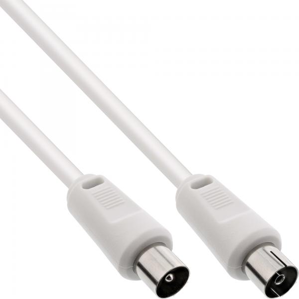 Cavo Antenna Inline - 2x Schermato - >75db - Bianco - 10 M