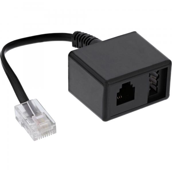 Inline Tae Adapterkabel Rj45 Stecker Auf TaE-N & Rj11 Buchse