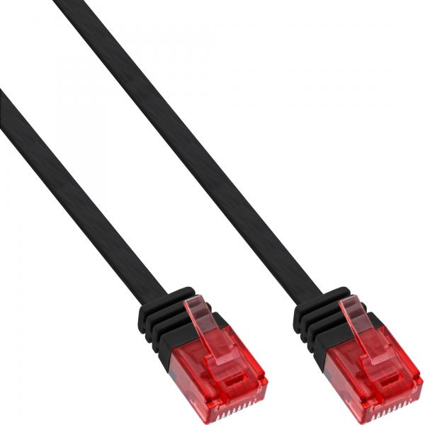 Cavo Patch Piatto Inline - U/utp - Cat.6 - Nero - 15 M