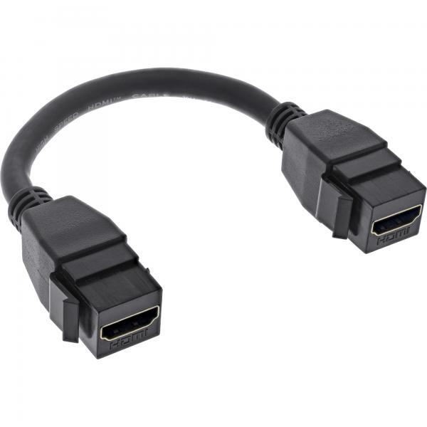 Cavo Inline Hdmi 2x Keystone 4k/60hz - Hdmi A Femmina/femmina - Nero - 0,2 M