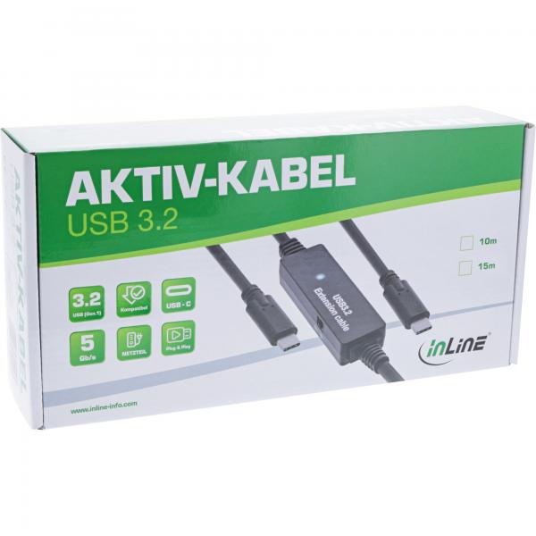 Cavo Attivo Inline Usb 3.2 Gen.1 - Da UsB-C Maschio A UsB-C Maschio - Nero - 15 M - Image 4