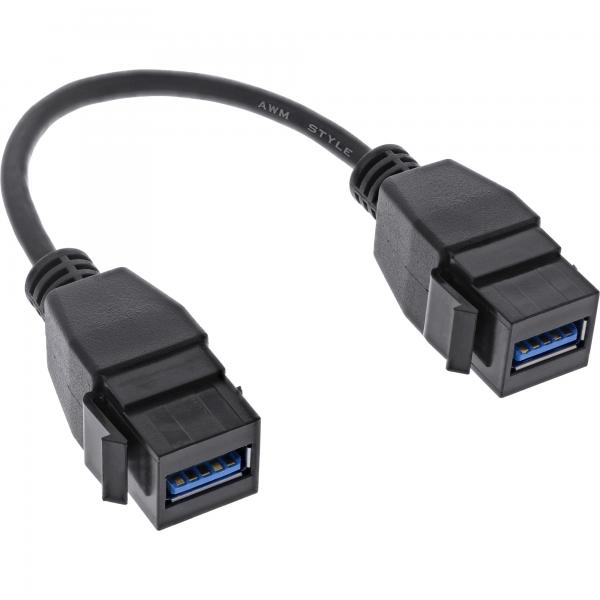Cavo Adattatore Inline Usb 3.2 Gen1 2x Keystone - 2x Prese Usb A Keystone - 0,2 M