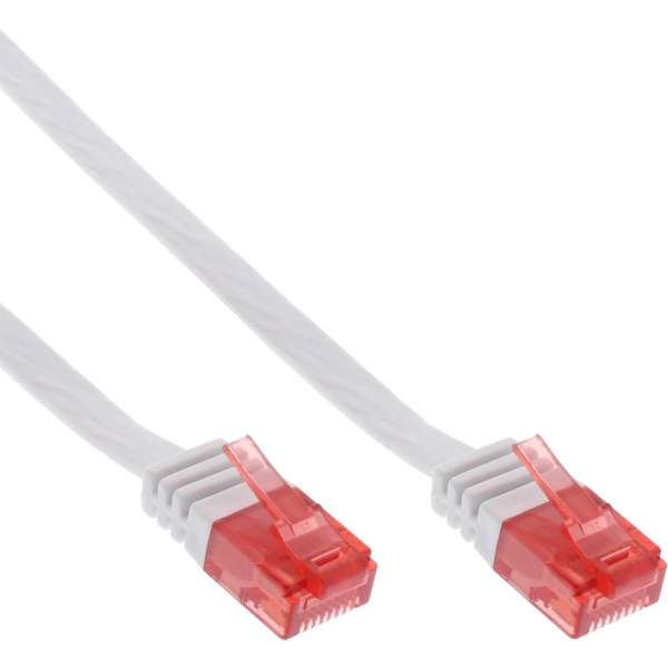 Cavo Patch Piatto Inline - U/utp - Cat.6 - Bianco - 7 M