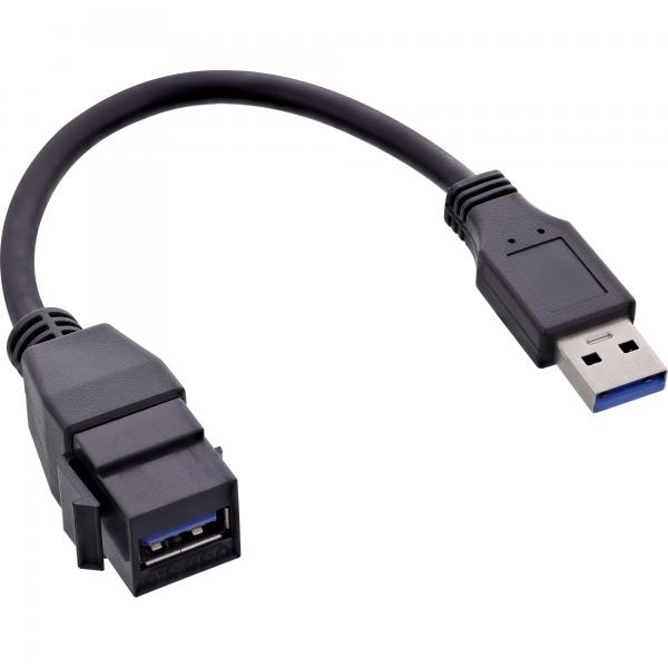 Cavo Adattatore Inline Usb 3.2 Gen1 - Usb A Maschio/keystone Femmina - 0,2 M