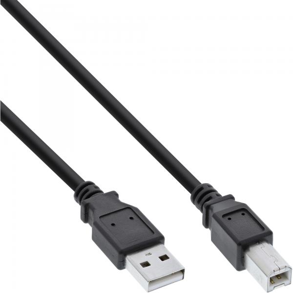 Inline Usb 2.0 Kabel - A An B - Schwarz - 3m