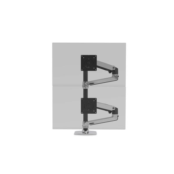 Ergotron Lx - Kit Di Montaggio (braccio Doppio, Colonna Alta) - Per 2 Display Lcd - Alluminio, Acciaio - Alluminio Lucidato Con Accenti Neri - Dimens - Image 4