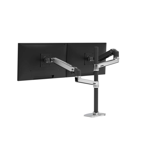 Ergotron Lx - Kit Di Montaggio (braccio Doppio, Colonna Alta) - Per 2 Display Lcd - Alluminio, Acciaio - Alluminio Lucidato Con Accenti Neri - Dimens - Image 3