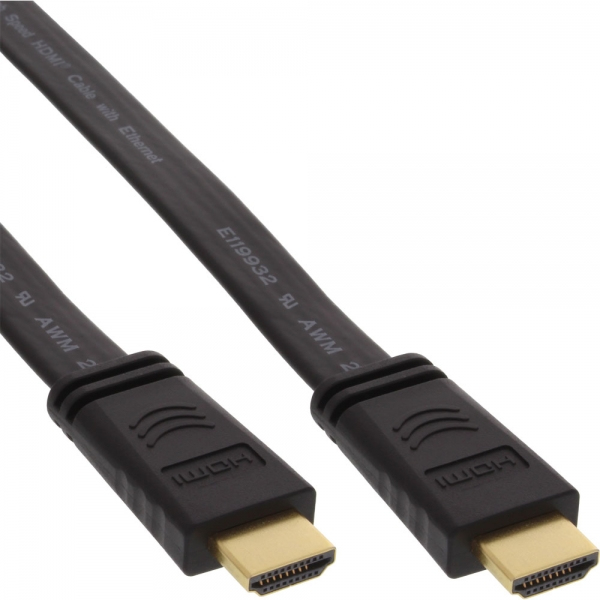 Cavo Piatto Inline Hdmi Ad Alta Velocità Con Ethernet - Disponibile Contatti - Neri - 2 M