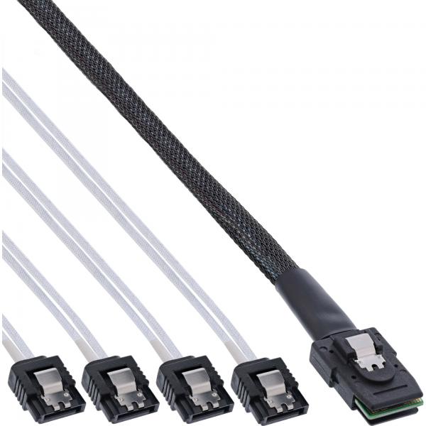 Cavo Di Collegamento Sas Inline - MinI-Sas SfF-8087 A 4x Sata - 1:1 - Ocr - 0,5 M