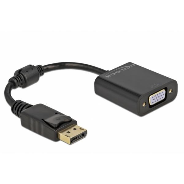 Adattatore Video Delock - Displayport (m) Agganciato A HD-15 (vga)