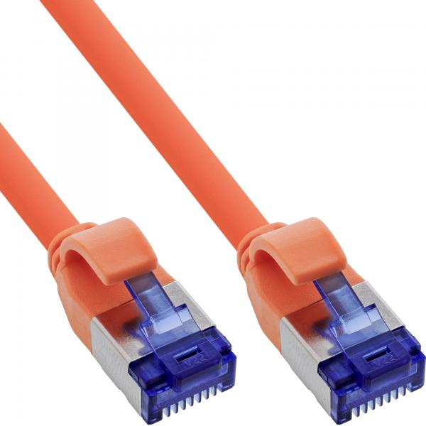 Cavo Patch Inline Slim - Cat.6a - S/ftp - Tpe (lszh) Flessibile - Poe - Arancione - 1m