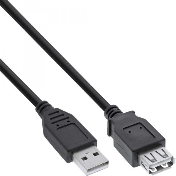 Prolunga Usb 2.0 Inline - Spina/presa - Tipo A - Nera - 0,5 M