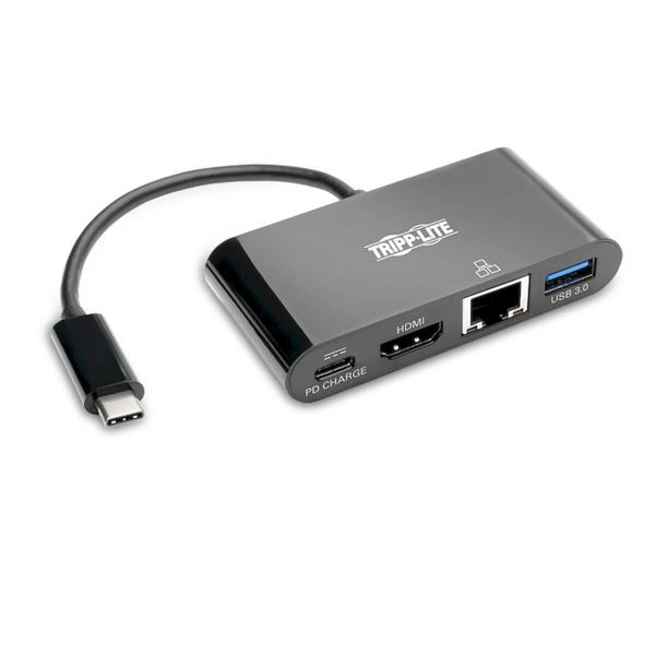 Tripp Eaton Tripp Lite Series Usb C To Hdmi Multiport Video Adapter Converter W/ UsB-A Hub, UsB-C Pd Charging Port & Gigabit Ethernet Port, Thund