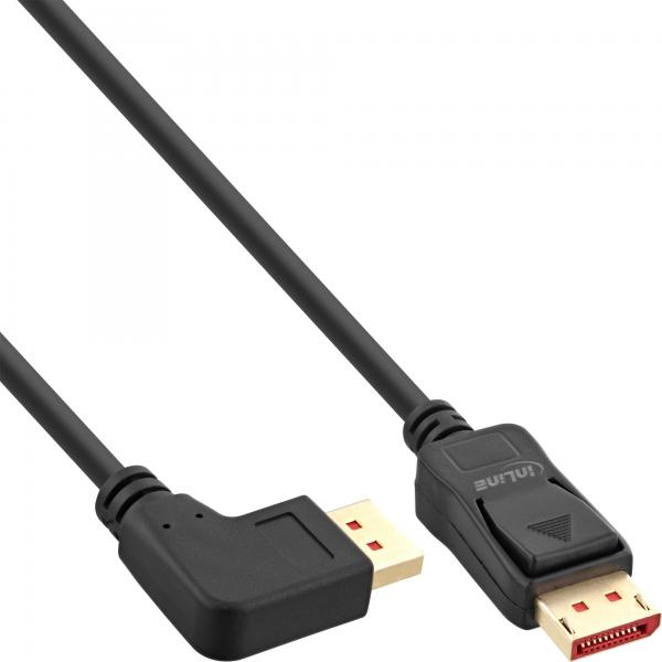 Cavo Inline Displayport 1.4 - 8k4k - Angolato A Sinistra - Nero/oro - 5 M