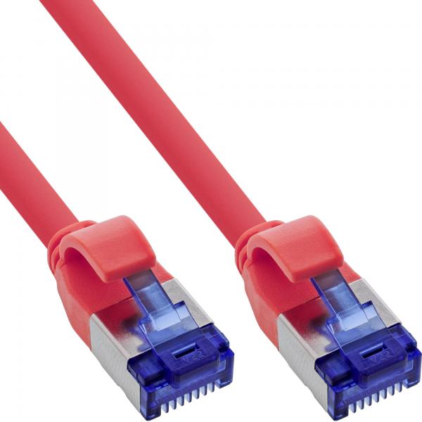 Cavo Patch Inline Slim - Cat.6a - S/ftp - Tpe (lszh) Flessibile - Poe - Rosso - 1m