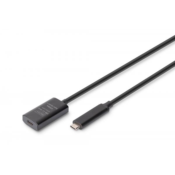 Cavo Di Prolunga Attivo Usb 3.2 Gen2 10g Digitus, UsB-C - UsB-C, 5 M