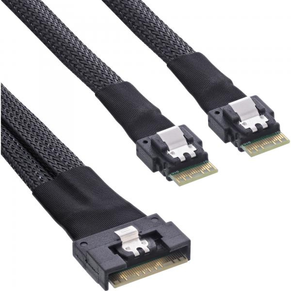 Cavo Sas Inline Slim, Da SfF-8654 8i A 2x SfF-8654 4i, 1 M, 1 M, SfF-8654 8i, 2x SfF-8654 4i, Dritto, Dritto, 24 Gbit/s