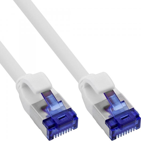 Cavo Patch Inline Slim - Cat.6a - S/ftp - Tpe (lszh) Flessibile - Poe - Bianco - 0,5 M