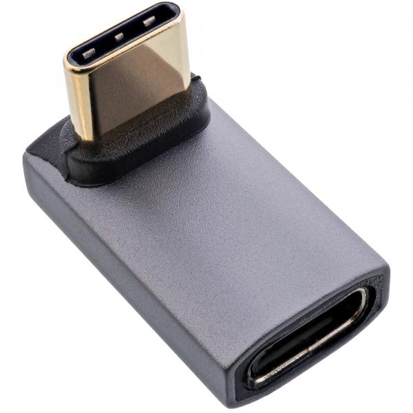 Adattatore Inline Usb4 - Spina/presa UsB-C Angolata Su/giù - Alluminio - Grigio