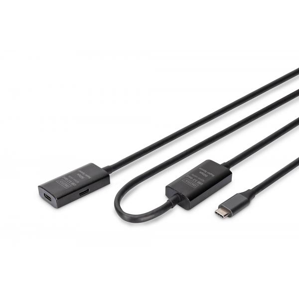 Cavo Prolunga Digitus Active Usb 3.2 Gen1 5g, UsB-C - UsB-C, 10 M