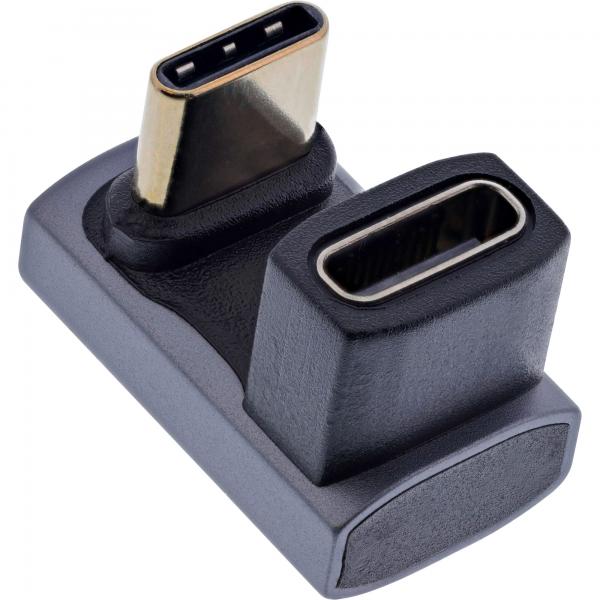 Adattatore Inline Usb4 - Spina/presa UsB-C 180° - Alluminio - Grigio