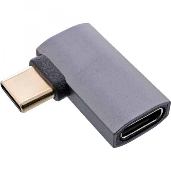 Adattatore Inline Usb4 - Spina/presa UsB-C Ad Angolo Destro/sinistro - Alluminio - Grigio