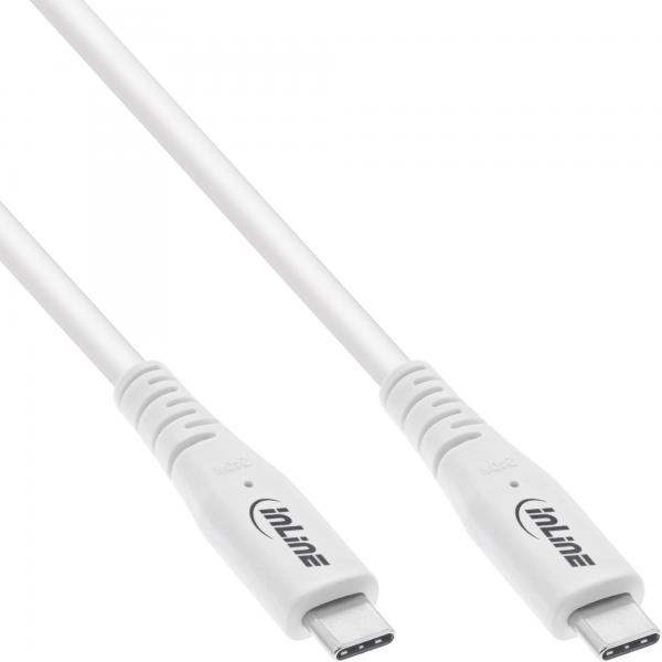 Cavo Inline Usb4 - UsB-C Maschio/maschio - Pd 240w - 8k60hz - Tpe - Bianco - 1m